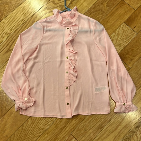 J. Crew ruffle front blouse - Picture 1 of 8